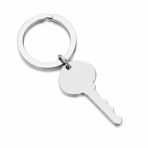 Design Your Own - Stainless Steel Heart and Key Keychain Set - Sedona Engraving Co.